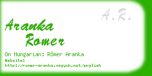 aranka romer business card