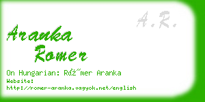 aranka romer business card